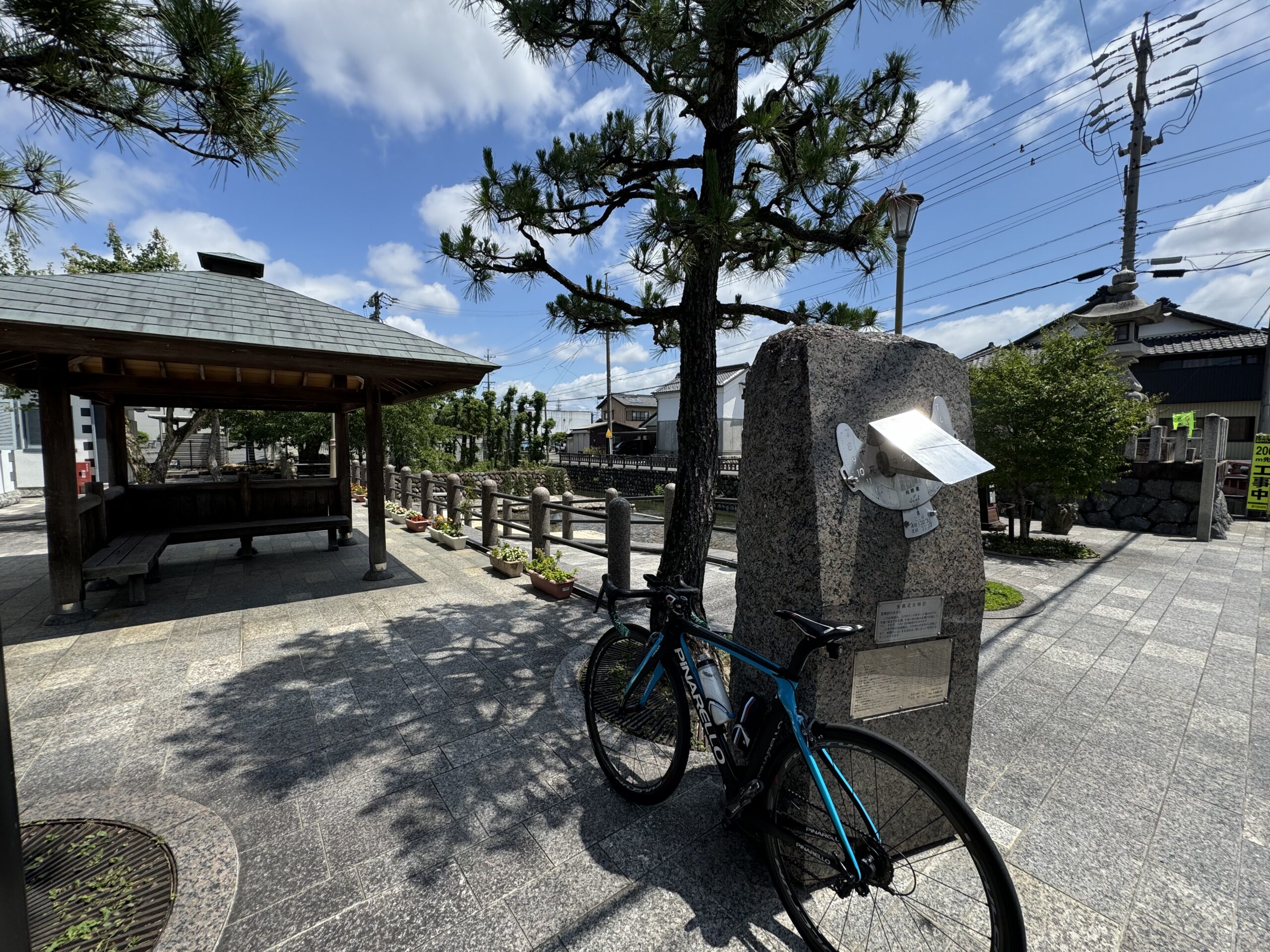 赤坂宿船着場とマイバイク