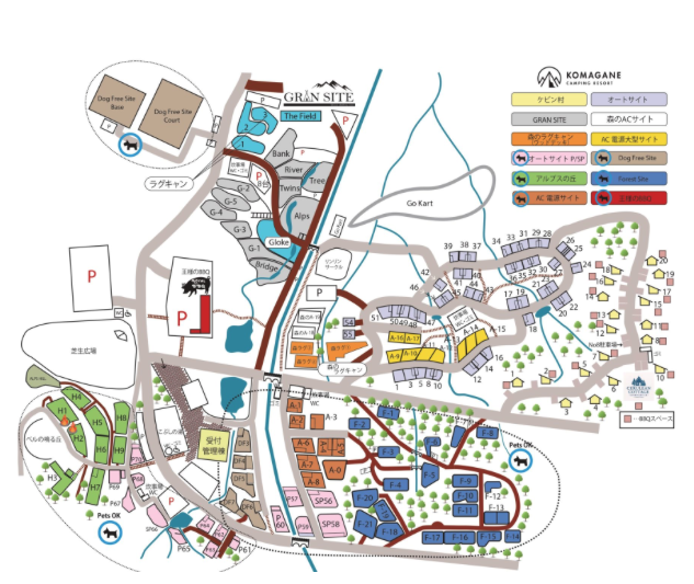 Komagane camp-resort map